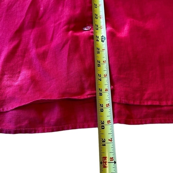 𝅺click by Colour Me Cotton 100% Linen Blouse EUC - Picture 9 of 10